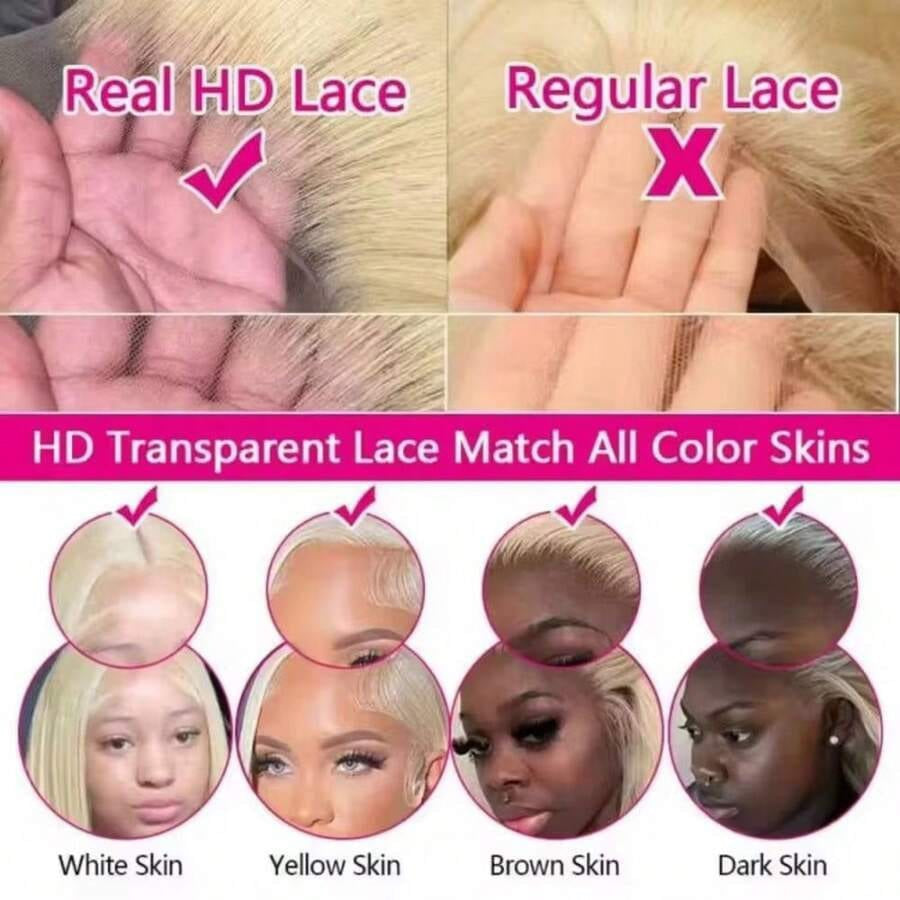 Honey Blonde Highlight HD Lace Straight Wig | 13x4 / 13x6 HD Lace Human Hair Wig