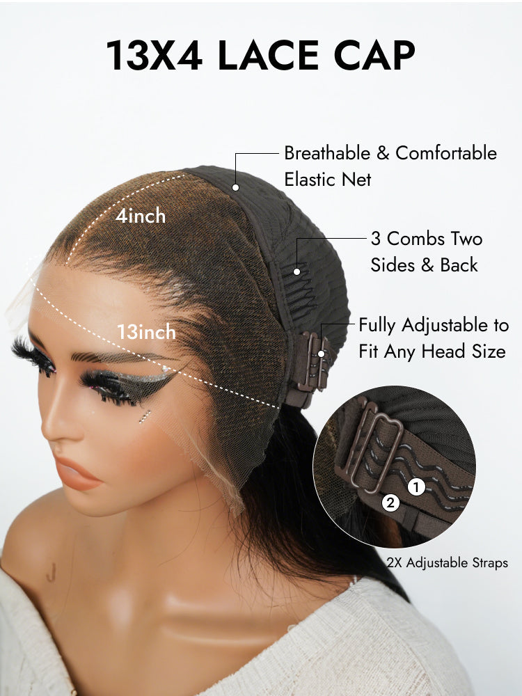 28”Luxury Body Wave HD Lace Wig – 13x4 Human Hair Wig 250% density