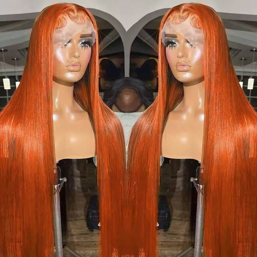 Ginger Copper HD Lace Straight Wig | 13x4 & 13x6 Human Hair Wig | Pre-Plucked