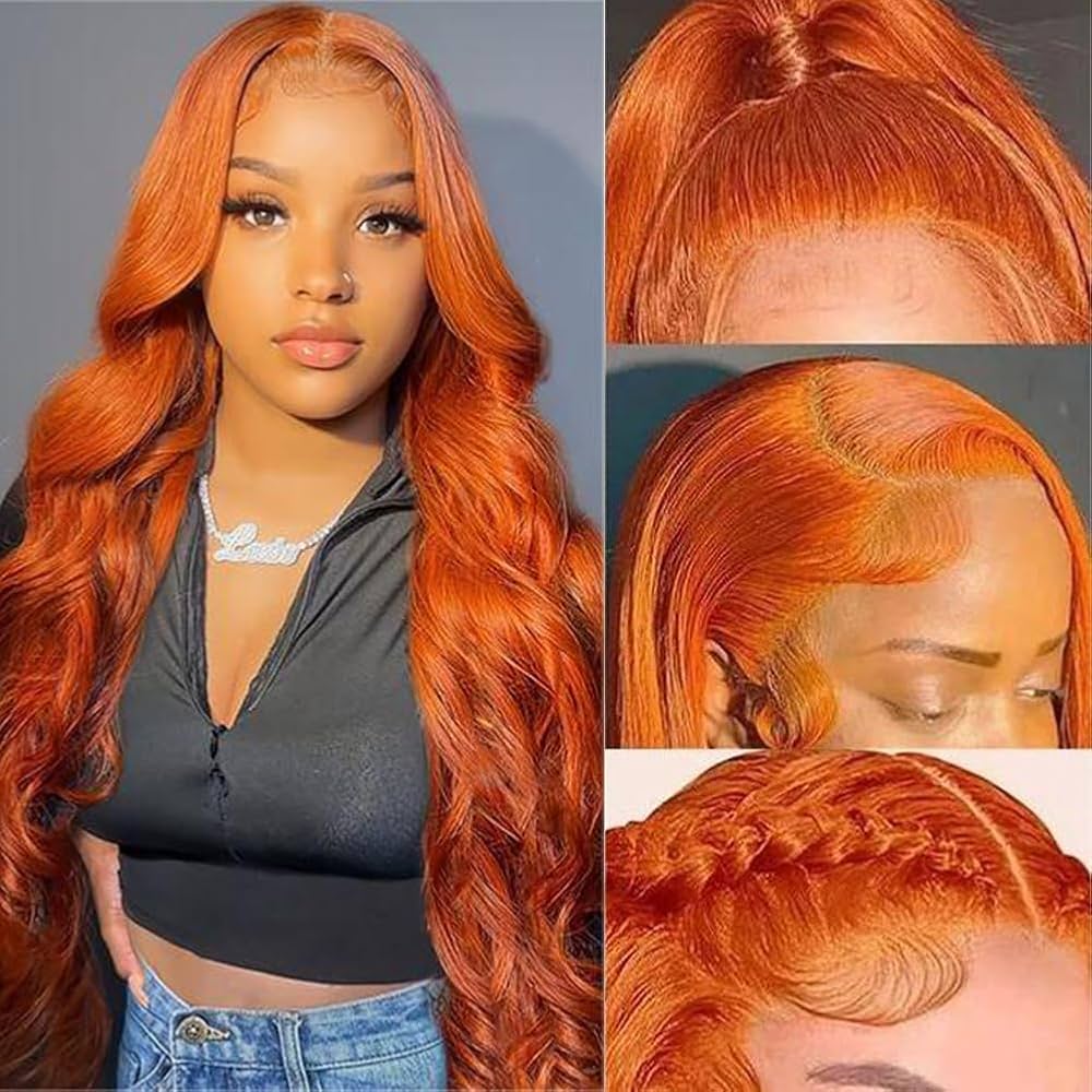 350 Ginger Body Wave 13x4 HD Lace Frontal Wig | 250% Density Human Hair Wig