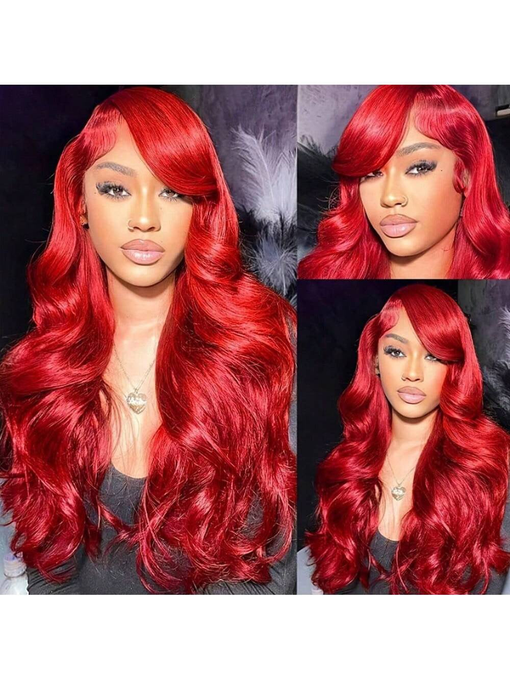 Ruby Red Body Wave 13x4 HD Lace Frontal Wig | 250% Density Human Hair Wig | Lilluxe Hair