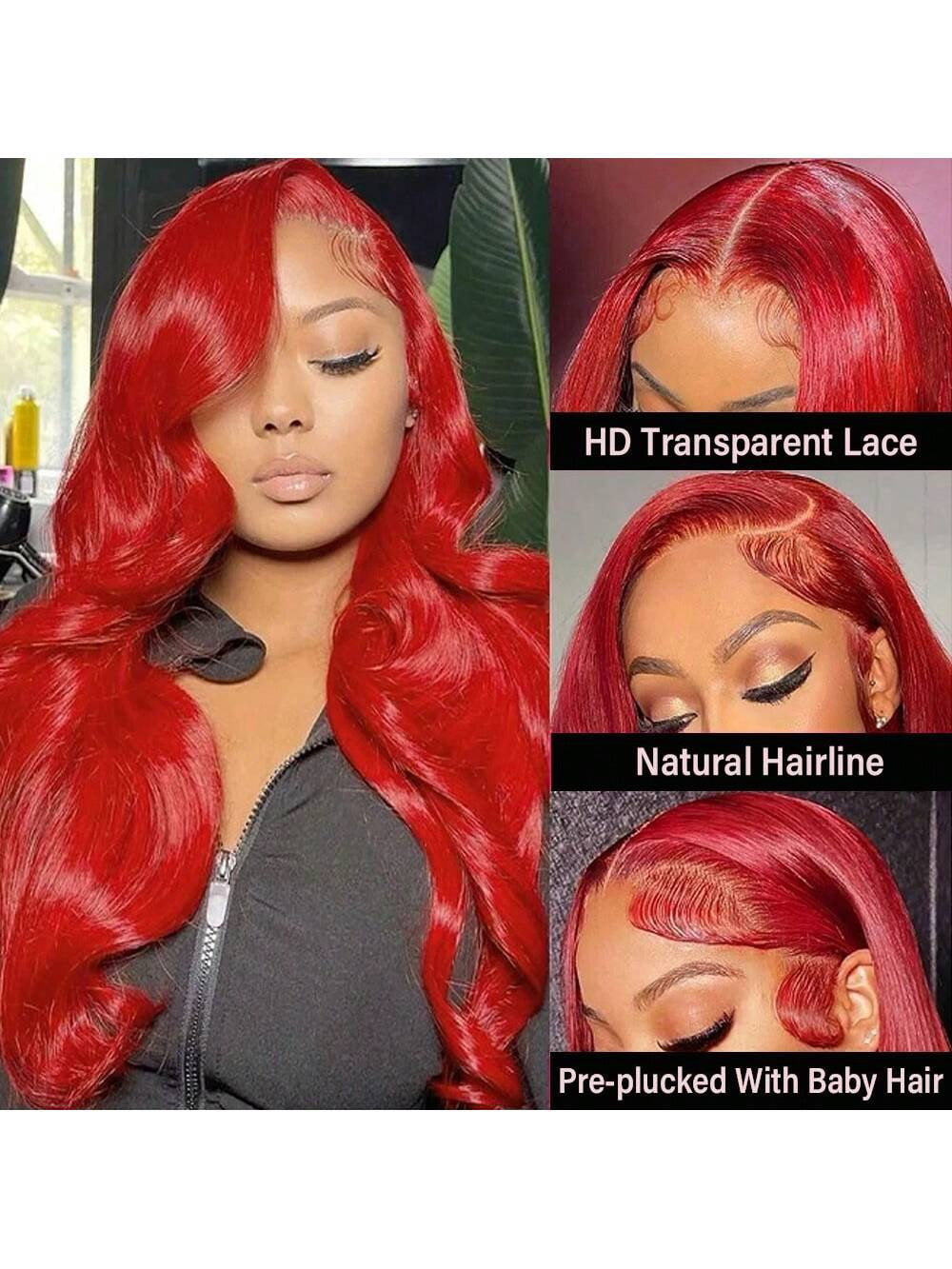 Ruby Red Body Wave 13x4 HD Lace Frontal Wig | 250% Density Human Hair Wig | Lilluxe Hair