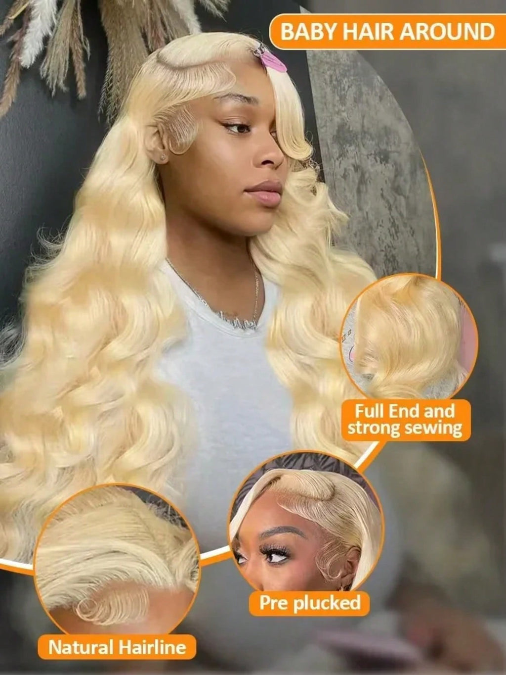 613 Blonde Body Wave 13x4 HD Lace Frontal Wig | 250% Density Human Hair Wig | Lilluxe Hair
