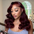 Black Cherry Short Bob Body Wave Wig Pre-Everything Glueless Human Hair