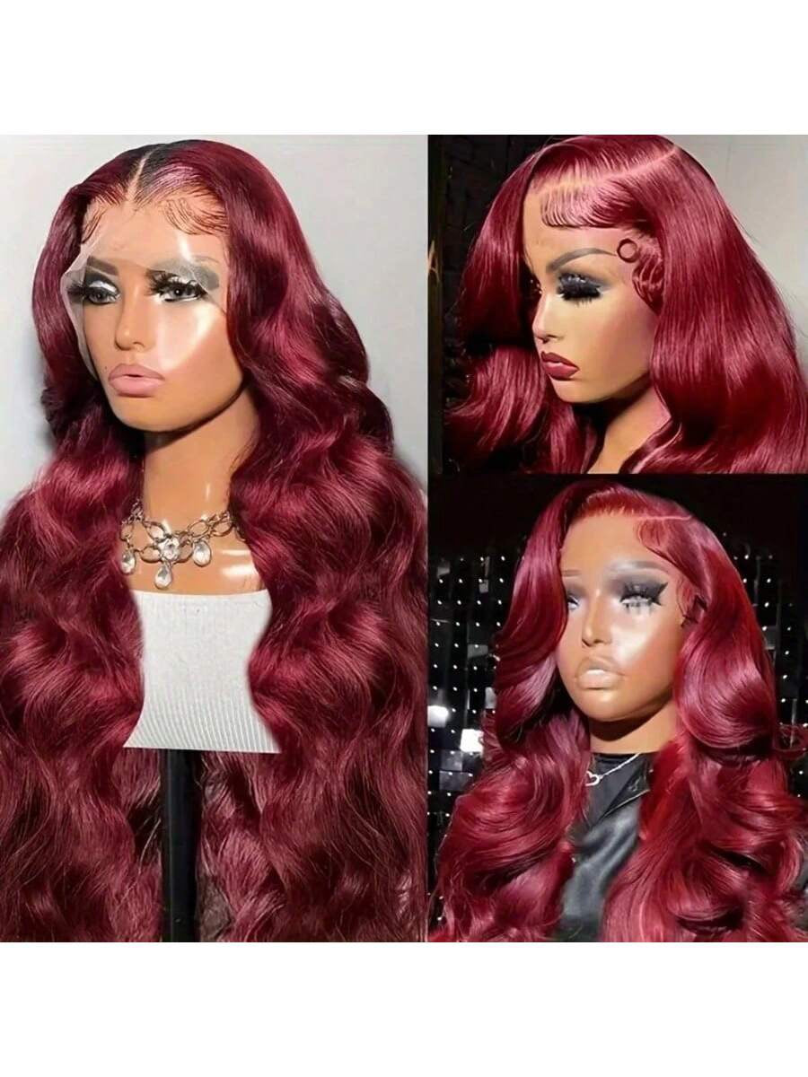 99J Burgundy Body Wave 13x4 HD Lace Frontal Wig | 250% Density Human Hair Wig
