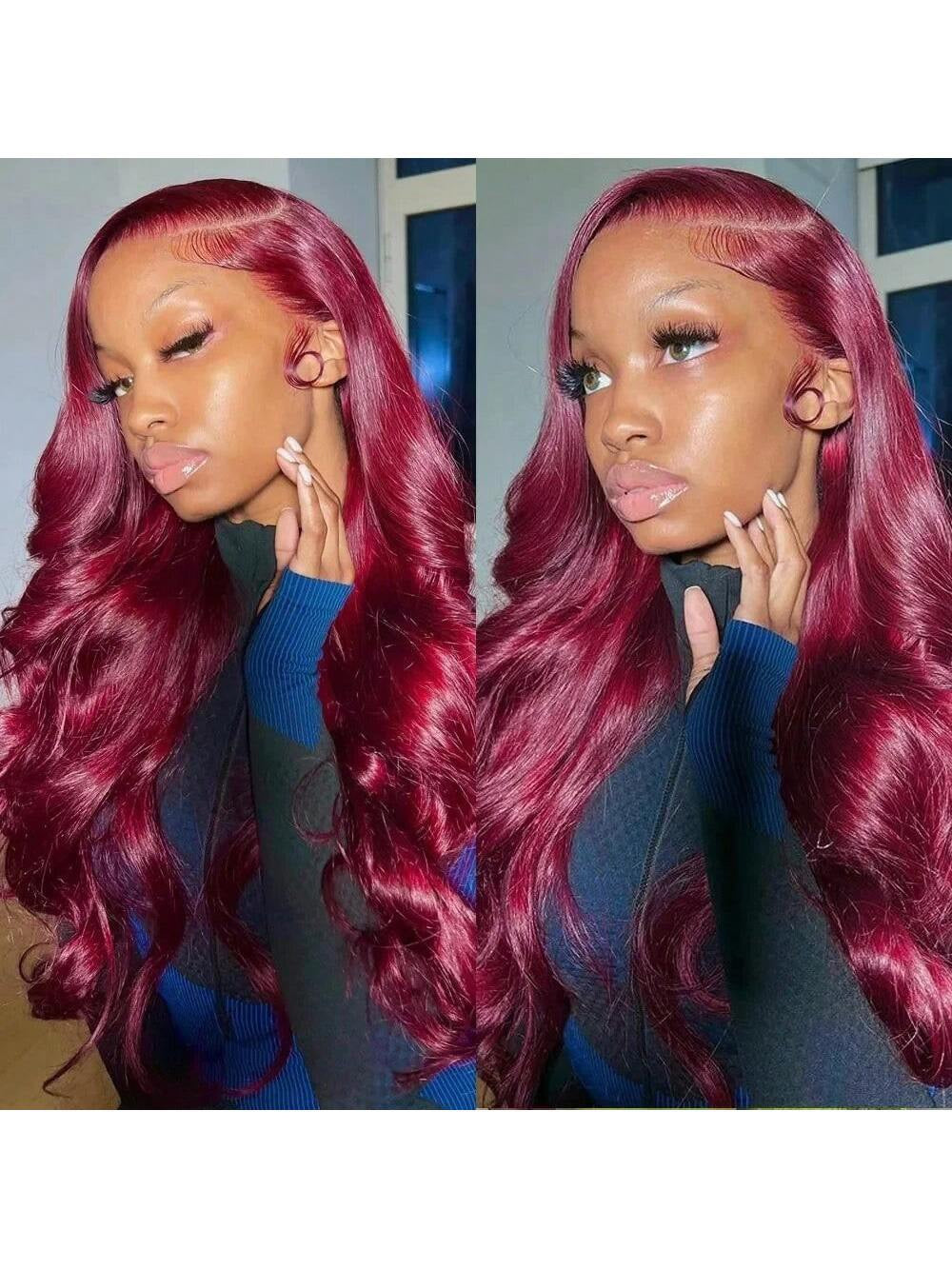 99J Burgundy Body Wave 13x4 HD Lace Frontal Wig | 250% Density Human Hair Wig