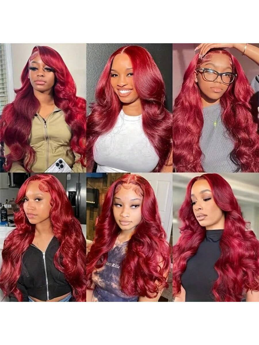 99J Burgundy Body Wave 13x4 HD Lace Frontal Wig | 250% Density Human Hair Wig